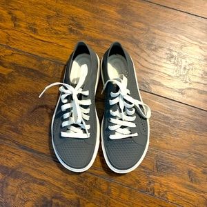 Crocs gray perforated sneakers